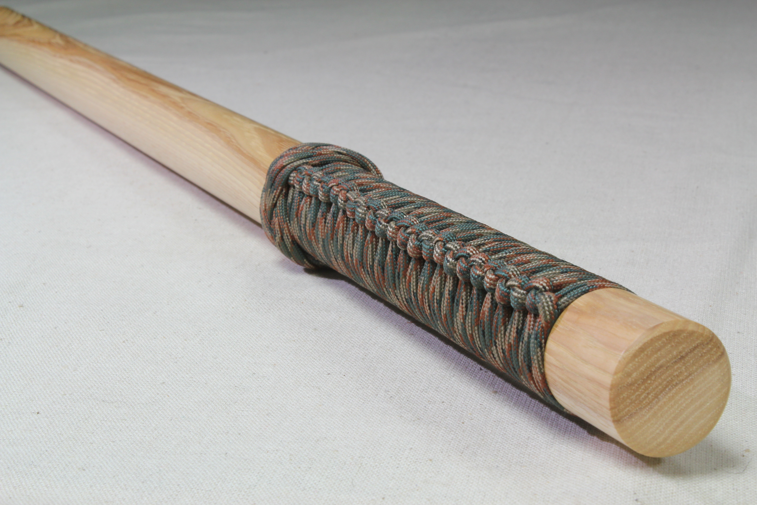 Hickory - Straight - Camo Cord - Wood Baton